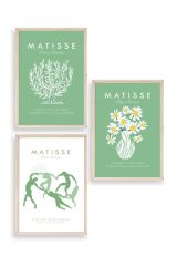 Matisse Üçlü Ahşap Çerçeveli Tablo 30 x 40