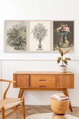 Matisse Üçlü Ahşap Çerçeveli Tablo 50 x 70