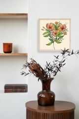 Çiçek Ahşap Çerçeveli Tablo 42 x 42