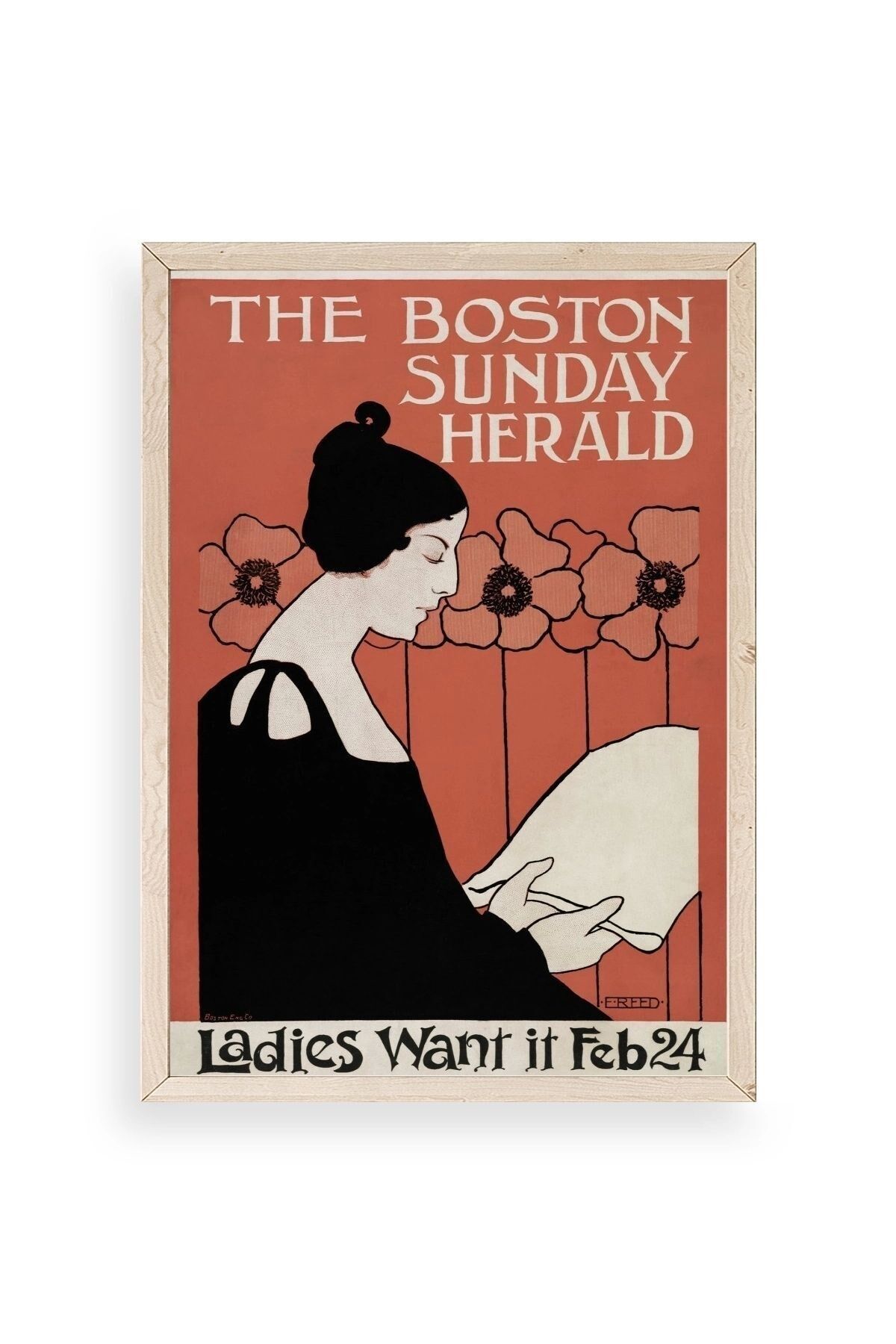 Ethel Reed Ahşap Çerçeveli Tablo 23 x 30