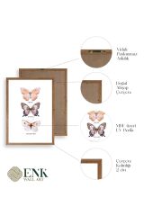 Kelebekler Ahşap Çerçeveli Tablo 17 x 23