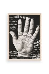 Avuç Okuma Rehberi Ahşap Çerçeveli Tablo 23 x 30