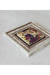 Gustav Klimt Çerçeveli Taş Tablo , Çerçeveli Taş Duvar Dekoru 20 cm
