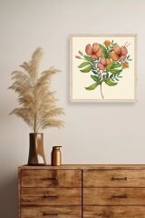 Çiçek Ahşap Çerçeveli Tablo 23 x 23