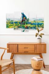İnsan Manzarası 5 Parçalı Mdf Tablo 60 x 100