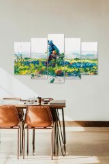 İnsan Manzarası 5 Parçalı Mdf Tablo 60 x 100