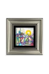 Mevlana Mevlevi Çerçeveli Taş Tablo 20 cm