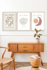 Matisse Üçlü Ahşap Çerçeveli Tablo 40 x 60