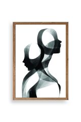 Soyut Ahşap Çerçeveli Tablo 23 x 30