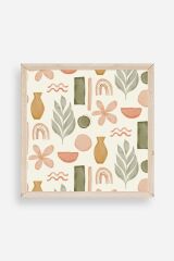 Yaprak Ahşap Çerçeveli Tablo 50 x 50