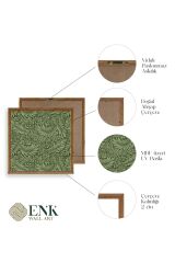 Yaprak Ahşap Çerçeveli Tablo 23 x 23