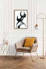 Soyut Ahşap Çerçeveli Tablo 17 x 23