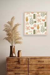 Yaprak Ahşap Çerçeveli Tablo 42 x 42