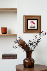 Flamingo Çerçeveli Taş Tablo 20 cm