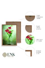 Çiçekler Ahşap Çerçeveli Tablo 50 x 70