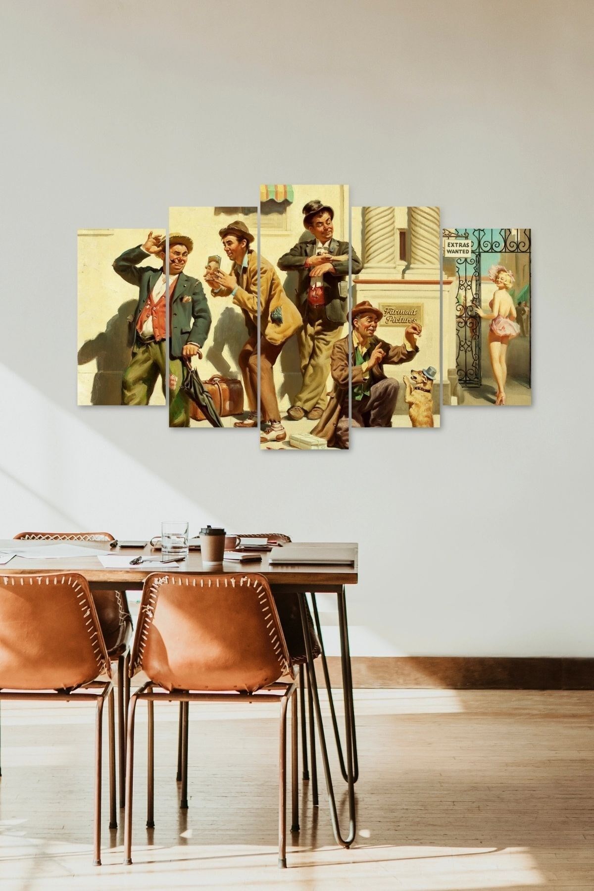 Sokaklar 5 Parçalı Mdf Tablo 60 x 100