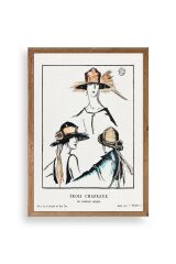 Paris Şapkaları Ahşap Çerçeveli Tablo 30 x 42