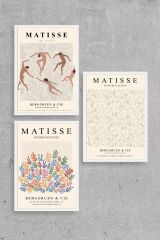 Matisse Üçlü Ahşap Çerçeveli Tablo 50 x 70