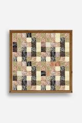 Soyut Ahşap Çerçeveli Tablo 23 x 23
