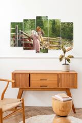 İnsan Manzarası 5 Parçalı Mdf Tablo 60 x 100