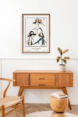 Paris Şapkaları Ahşap Çerçeveli Tablo 50 x 70