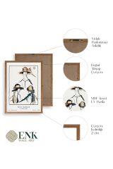 Paris Şapkaları Ahşap Çerçeveli Tablo 50 x 70