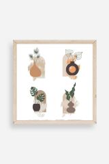 Çiçek Ahşap Çerçeveli Tablo 23 x 23