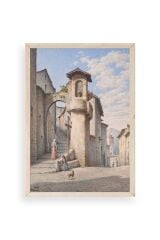 Street in Subiaco Ahşap Çerçeveli Tablo 30 x 42