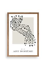 Soyut Ahşap Çerçeveli Tablo 30 x 42