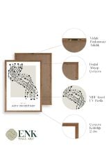 Soyut Ahşap Çerçeveli Tablo 30 x 42