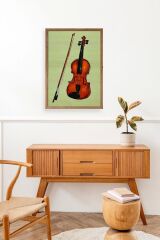 Keman Ahşap Çerçeveli Tablo 17 x 23