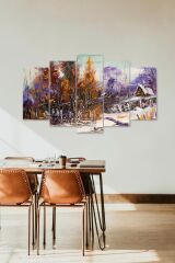 Manzara Doğa 5 Parçalı Mdf Tablo 60 x 100