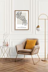 Soyut Ahşap Çerçeveli Tablo 50 x 70