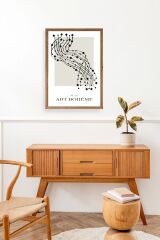 Soyut Ahşap Çerçeveli Tablo 17 x 23