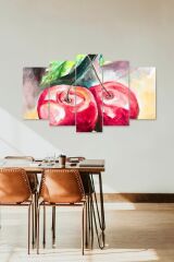 Kiraz 5 Parçalı Mdf Tablo 60 x 100