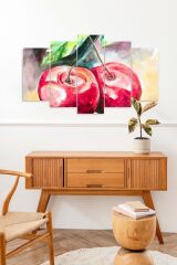 Kiraz 5 Parçalı Mdf Tablo 60 x 100