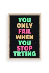 Motto Ahşap Çerçeveli Tablo 23 x 30