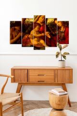 Anne ve Çocuk 5 Parçalı Mdf Tablo 60 x 100