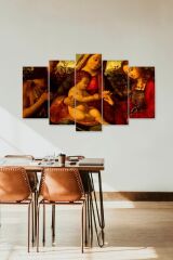 Anne ve Çocuk 5 Parçalı Mdf Tablo 60 x 100