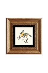 Dalda İki Kuş Çerçeveli Taş Tablo 20 cm