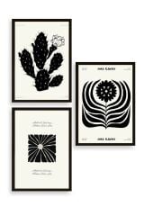 Modern Üçlü Ahşap Çerçeveli Tablo 40 x 60