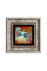 Semazen Çerçeveli Taş Tablo 20 cm