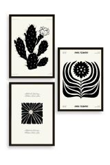 Modern Üçlü Ahşap Çerçeveli Tablo 30 x 40