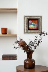 Semazen Çerçeveli Taş Tablo 20 cm