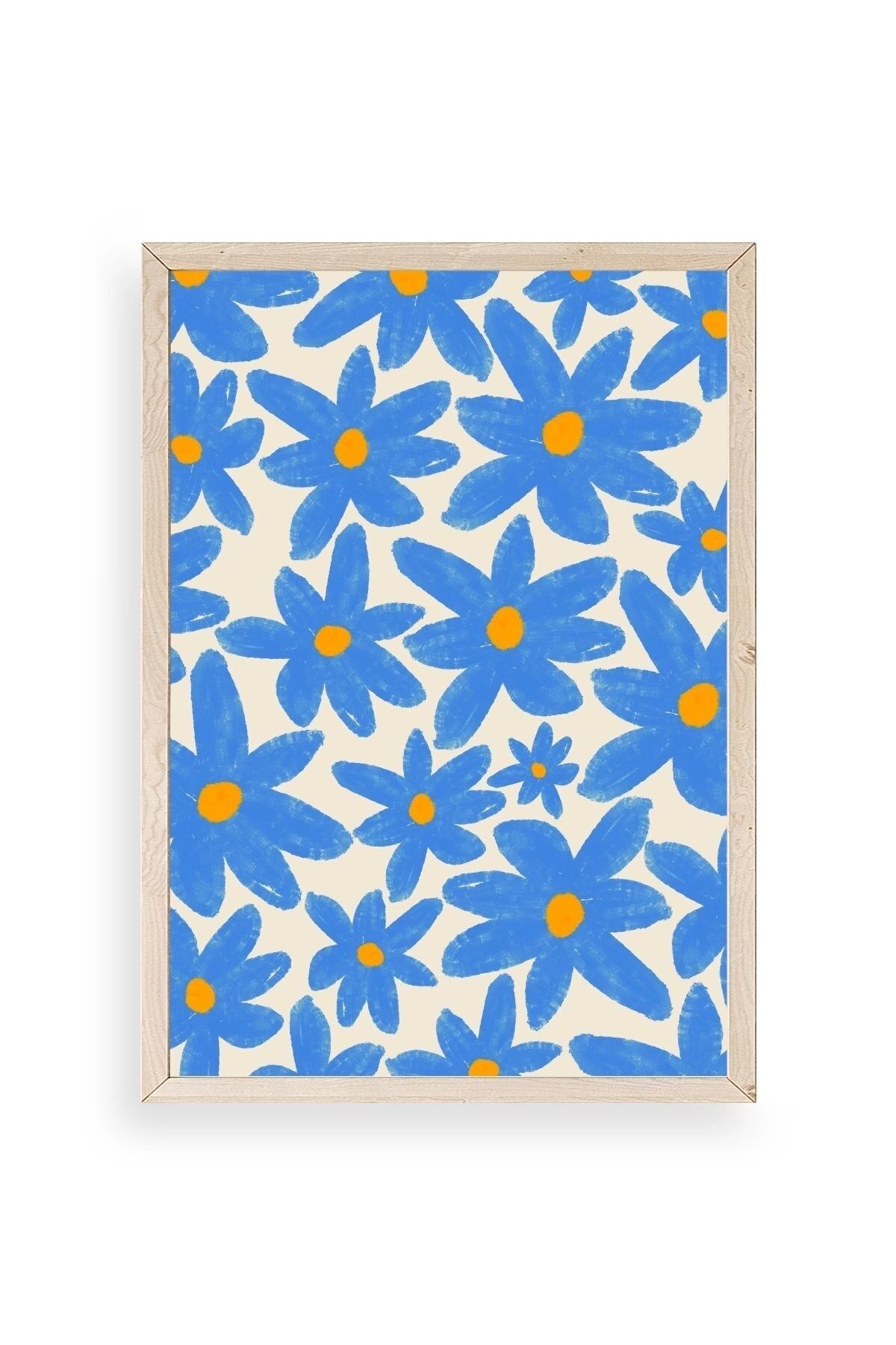 Çiçekler Ahşap Çerçeveli Tablo 17 x 23