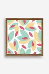 Yaprak Ahşap Çerçeveli Tablo 50 x 50