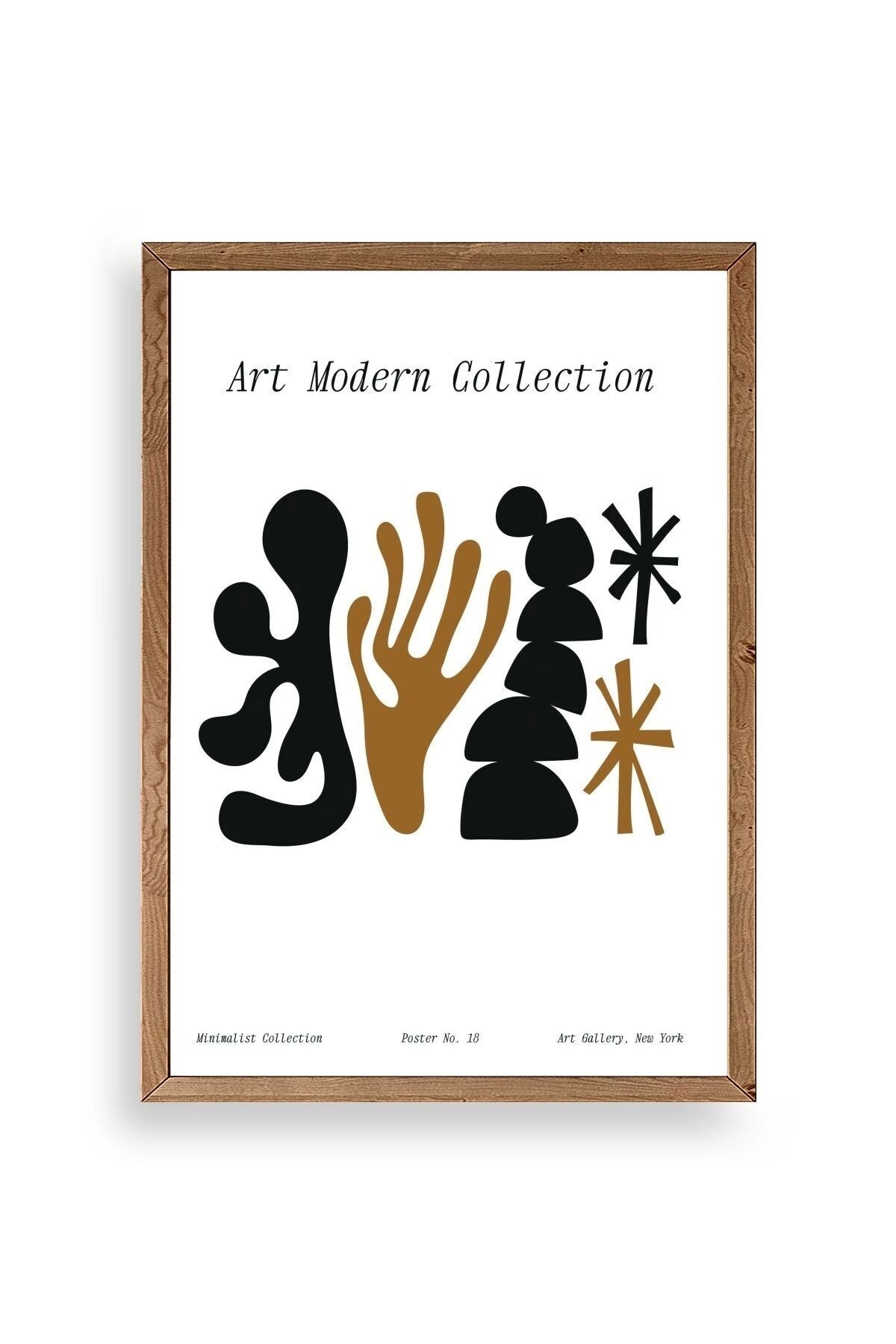 Soyut Ahşap Çerçeveli Tablo 23 x 30