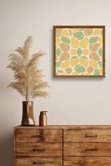 Desen Ahşap Çerçeveli Tablo 50 x 50