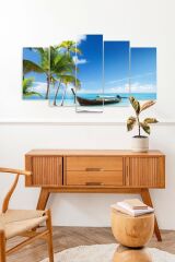 Deniz Manzarası 5 Parçalı Mdf Tablo 60 x 100