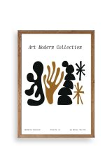 Soyut Ahşap Çerçeveli Tablo 17 x 23